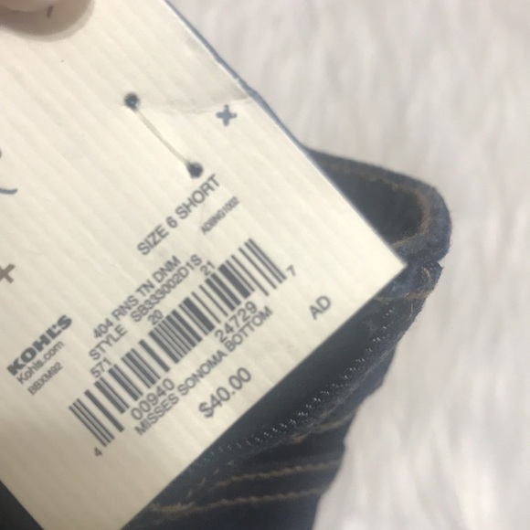 NWT Sonoma Mid-Rise Demi Bootcut Jeans 6S - Picture 9 of 14